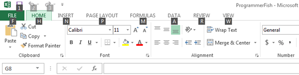 Excel 2013 Shortcuts