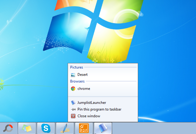 JumpList Launcher Windows 8