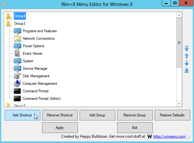 Windows 8 Context Menu Add ShortCut