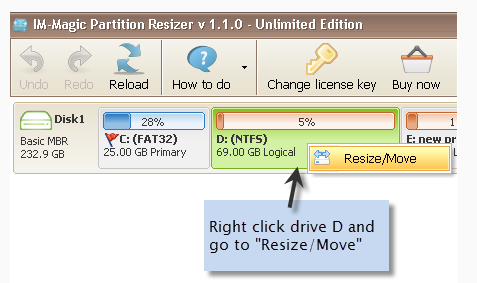 Extend a Partition or Volume without Formatting in Windows 7 and Windows 8