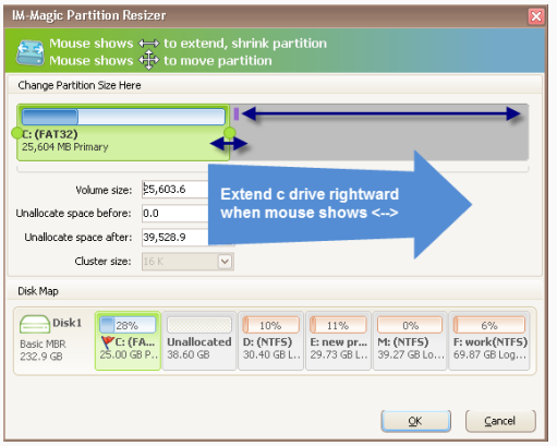 Extend a Partition or Volume without Formatting in Windows 7 and Windows 8